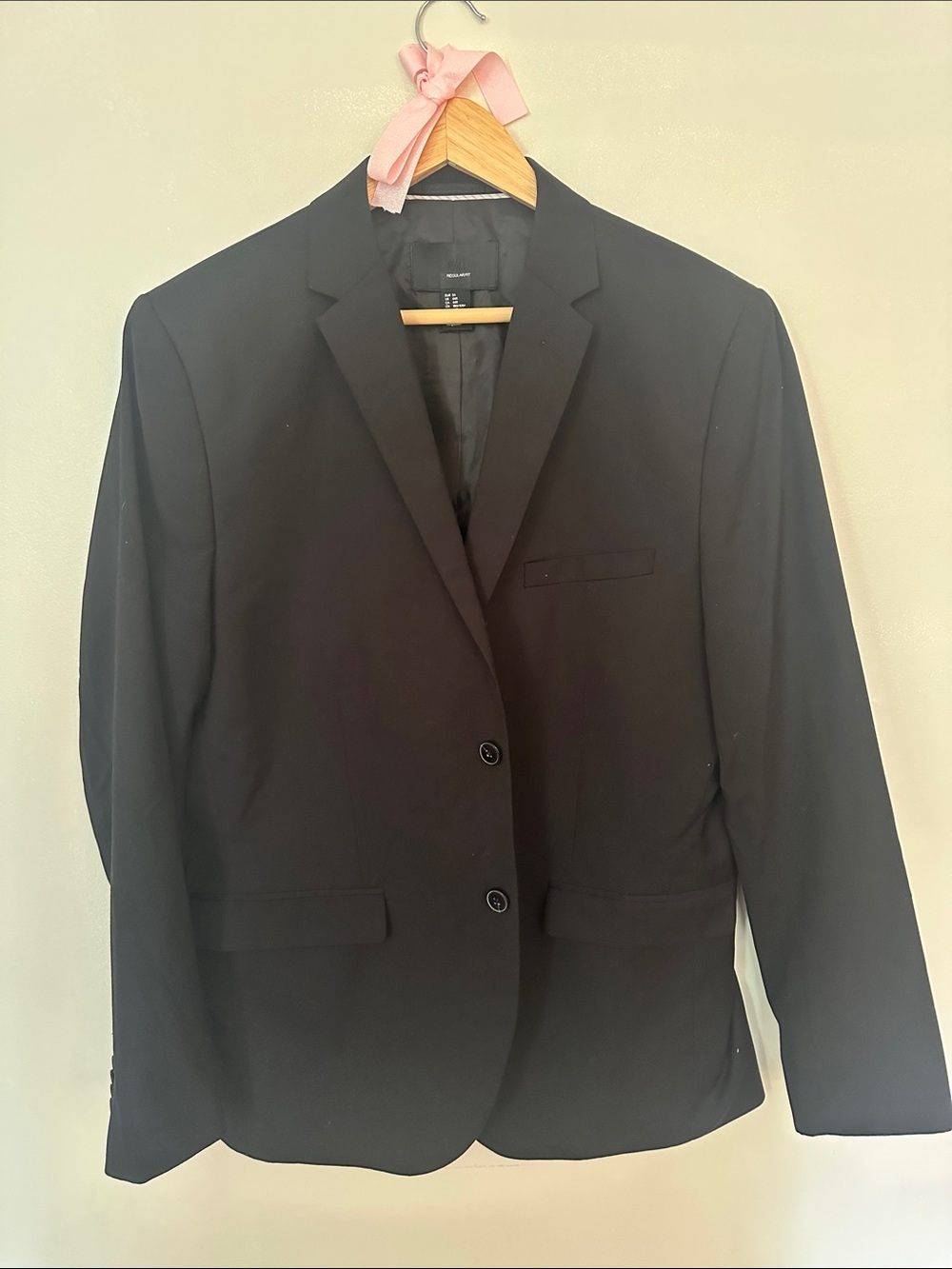H&M Black Men's Two-Button Suit Blazer